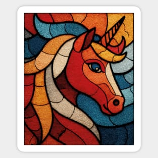 The Mythic Steed | A Stained Glass Unicorn Sticker